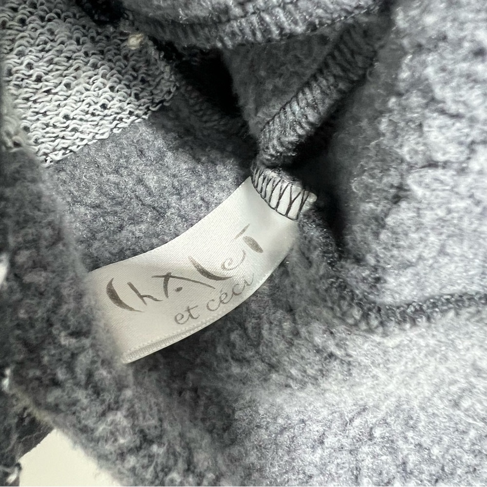 Chalet Et Ceci Gray Patchwork Gray Full Zip Long … - image 6